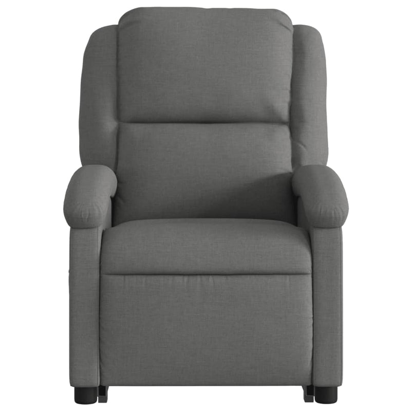 vidaXL Electric Stand up Recliner Chair Dark Grey Fabric