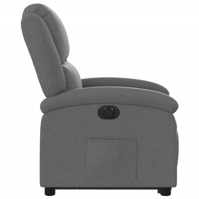 vidaXL Electric Stand up Recliner Chair Dark Grey Fabric
