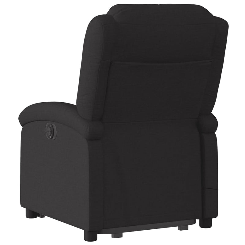 vidaXL Electric Stand up Massage Recliner Chair Black Fabric