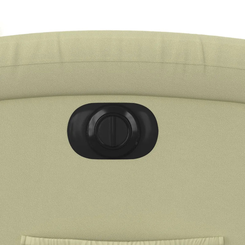 Electric Stand up Recliner Chair Cream Real Leather