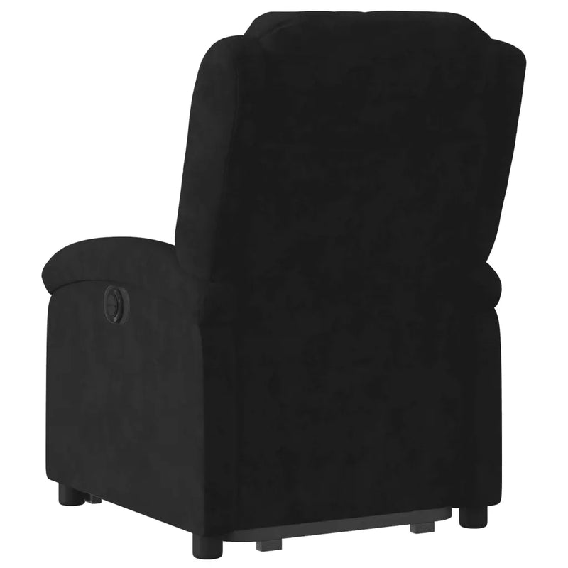 Electric Stand up Recliner Chair Black Velvet