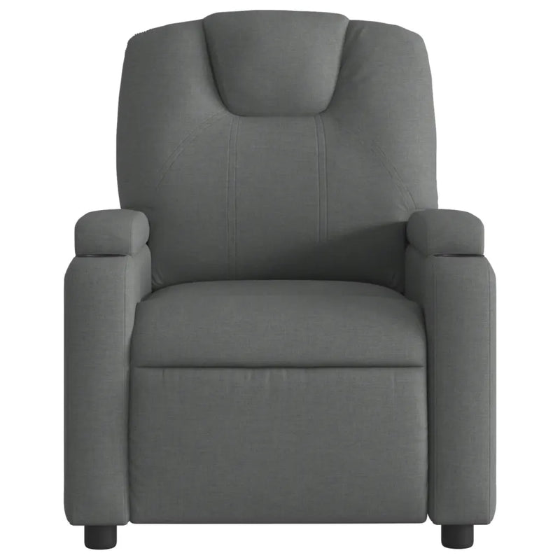 Recliner Chair Dark Grey Fabric