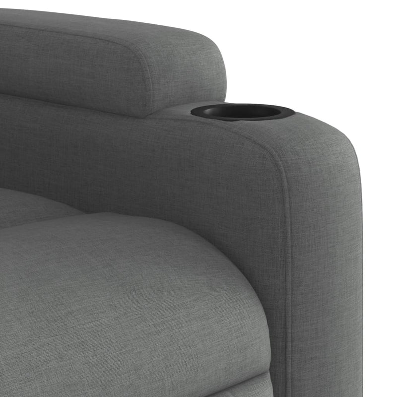 vidaXL Massage Recliner Chair Dark Grey Fabric