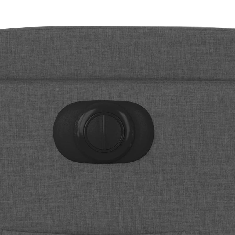 Electric Recliner Chair Dark Grey Fabric
