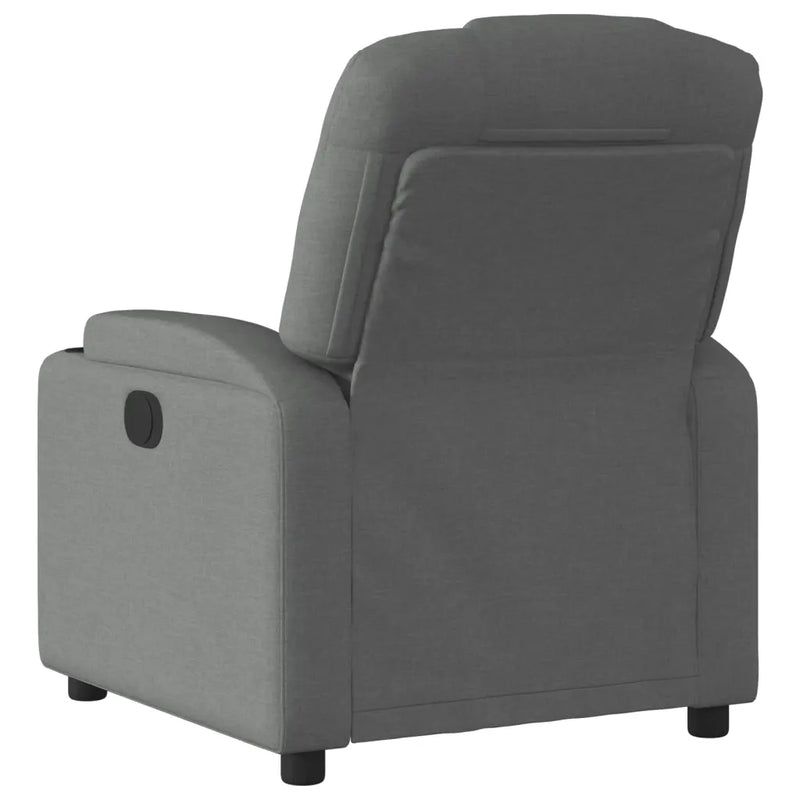 Electric Recliner Chair Dark Grey Fabric