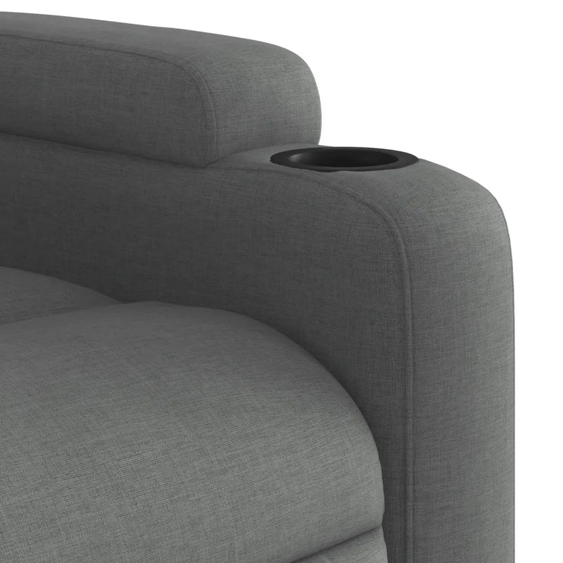 Electric Recliner Chair Dark Grey Fabric