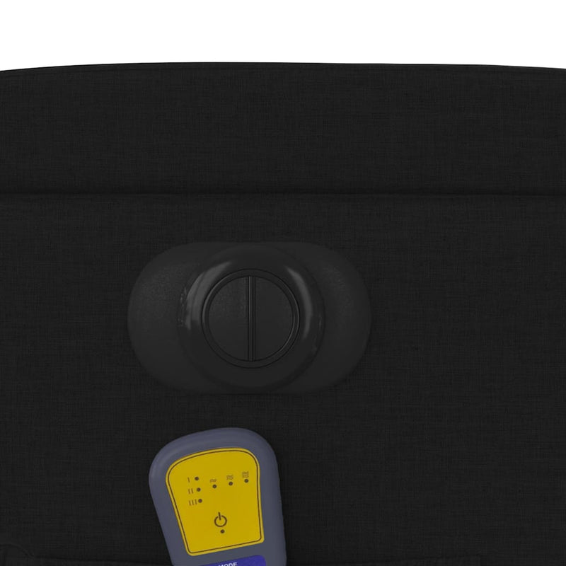 vidaXL Electric Massage Recliner Chair Black Fabric