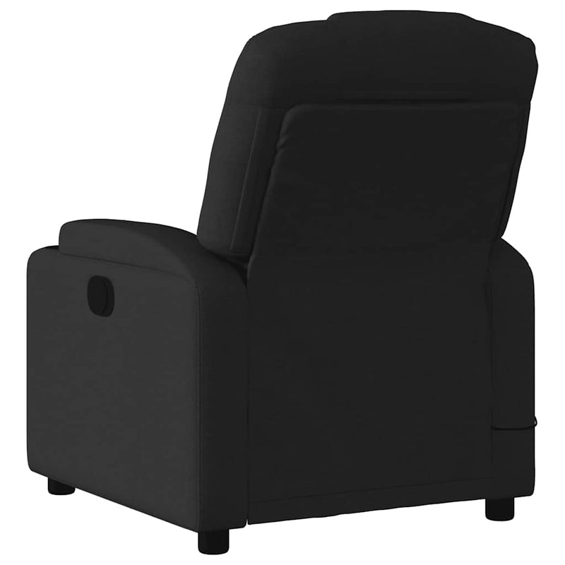 vidaXL Electric Massage Recliner Chair Black Fabric
