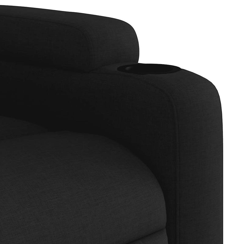 vidaXL Electric Massage Recliner Chair Black Fabric