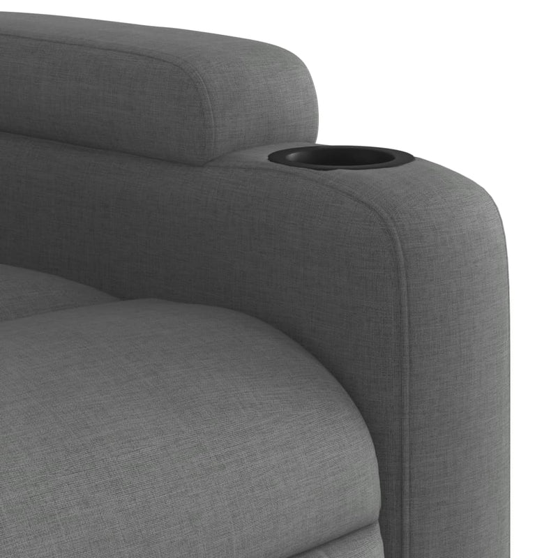 vidaXL Stand up Massage Recliner Chair Dark Grey Fabric