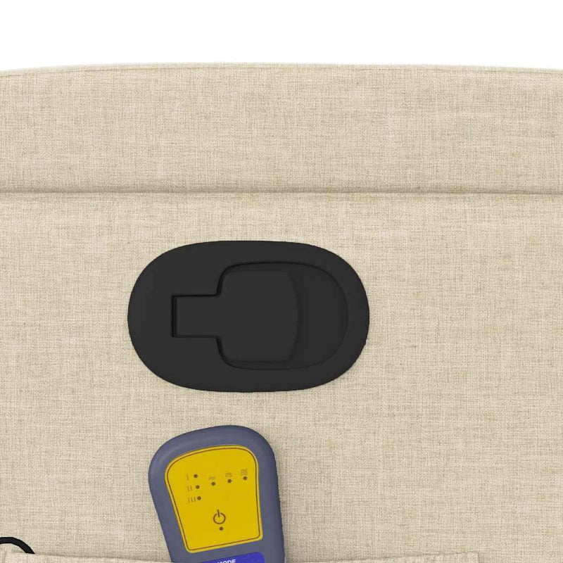 Stand up Massage Recliner Chair Cream Fabric