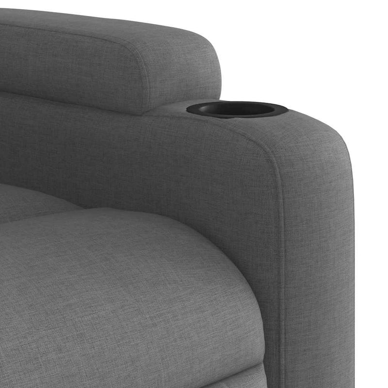 vidaXL Electric Stand up Massage Recliner Chair Dark Grey Fabric