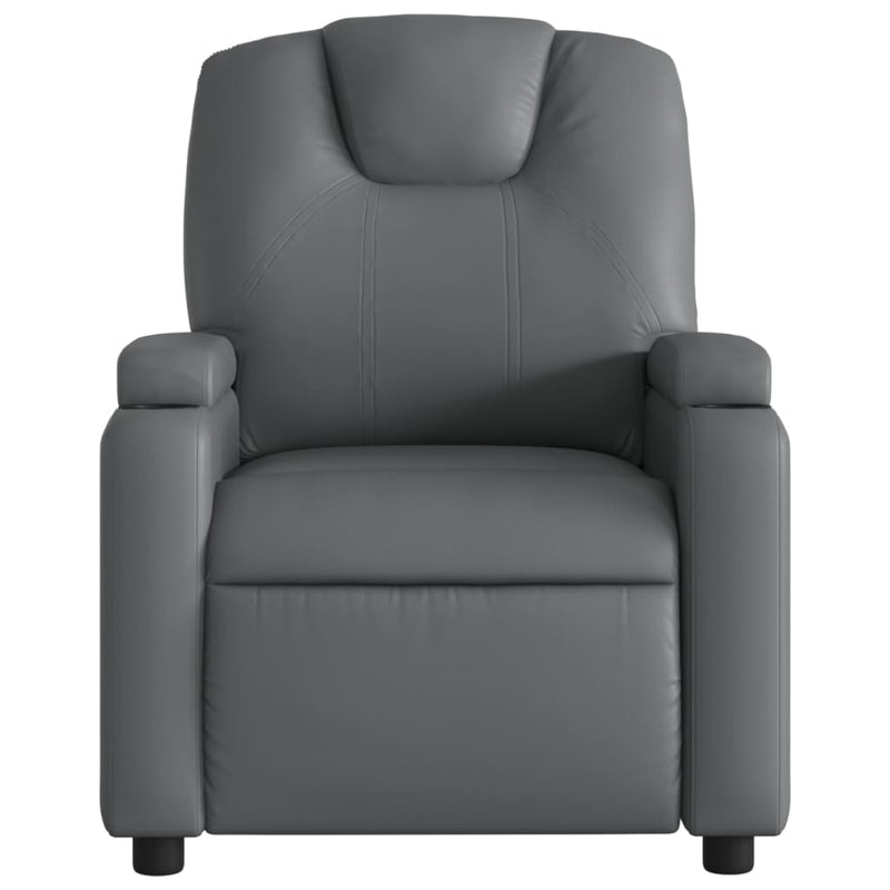 vidaXL Massage Recliner Chair Grey Faux Leather