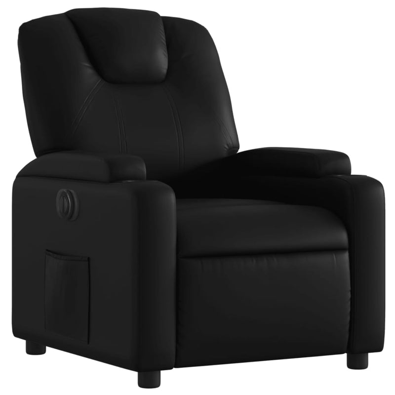 vidaXL Electric Recliner Chair Black Faux Leather