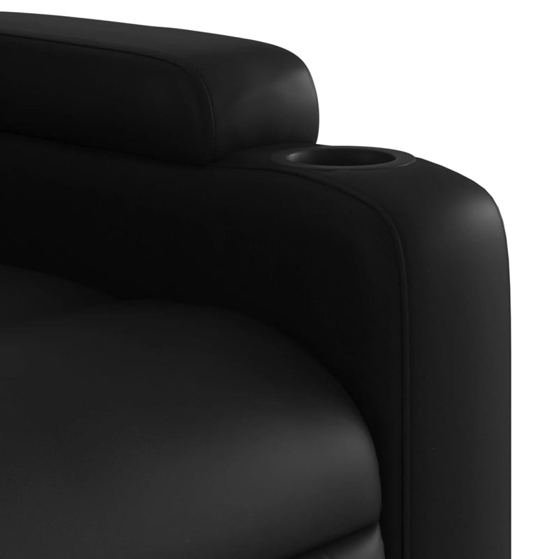 vidaXL Electric Massage Recliner Chair Black Faux Leather