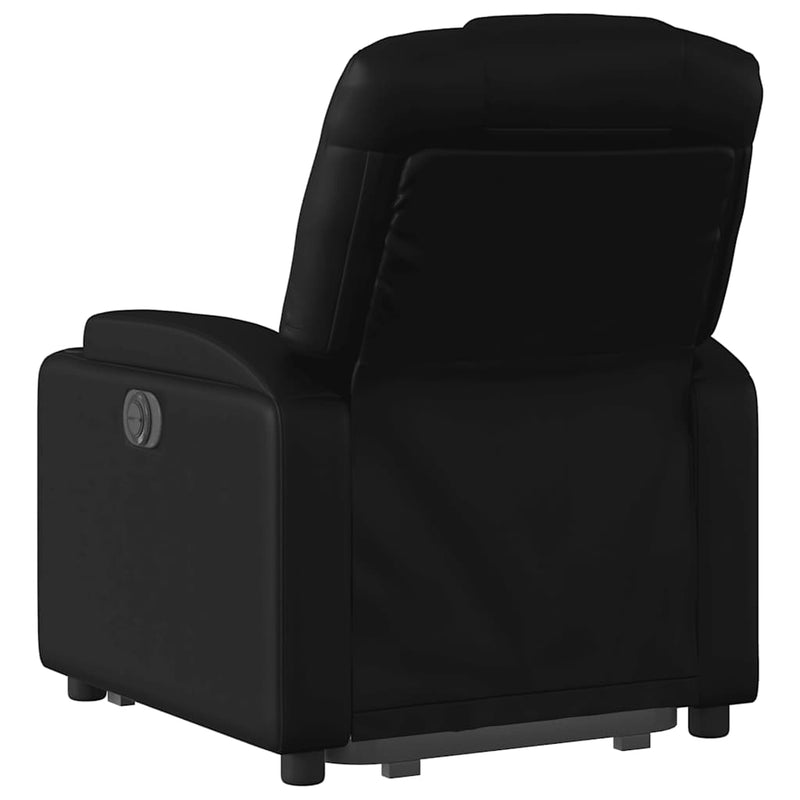 vidaXL Electric Stand up Recliner Chair Black Faux Leather