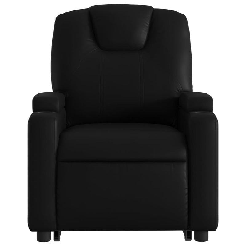vidaXL Electric Stand up Massage Recliner Chair Black Faux Leather