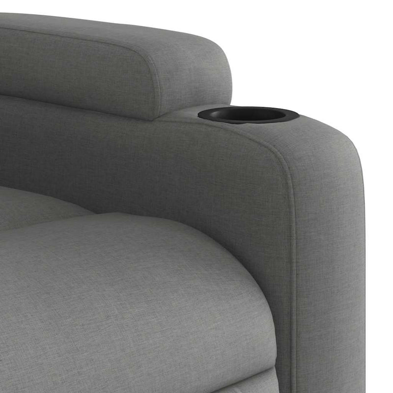 vidaXL Massage Recliner Chair Dark Grey Fabric