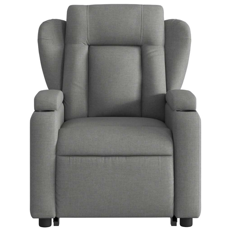 vidaXL Stand up Massage Recliner Chair Dark Grey Fabric