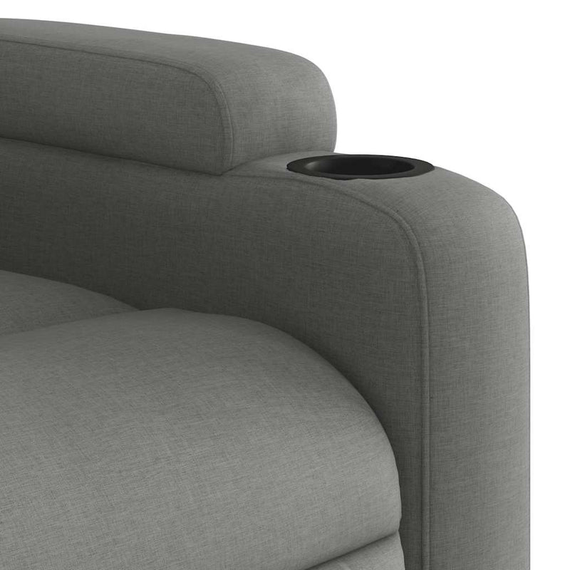vidaXL Stand up Massage Recliner Chair Dark Grey Fabric