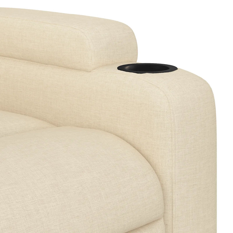 Stand up Massage Recliner Chair Cream Fabric