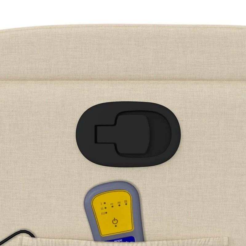 Stand up Massage Recliner Chair Cream Fabric