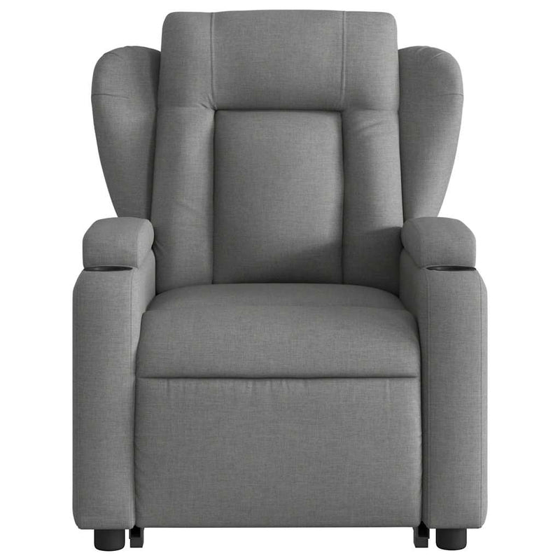 vidaXL Electric Stand up Massage Recliner Chair Dark Grey Fabric