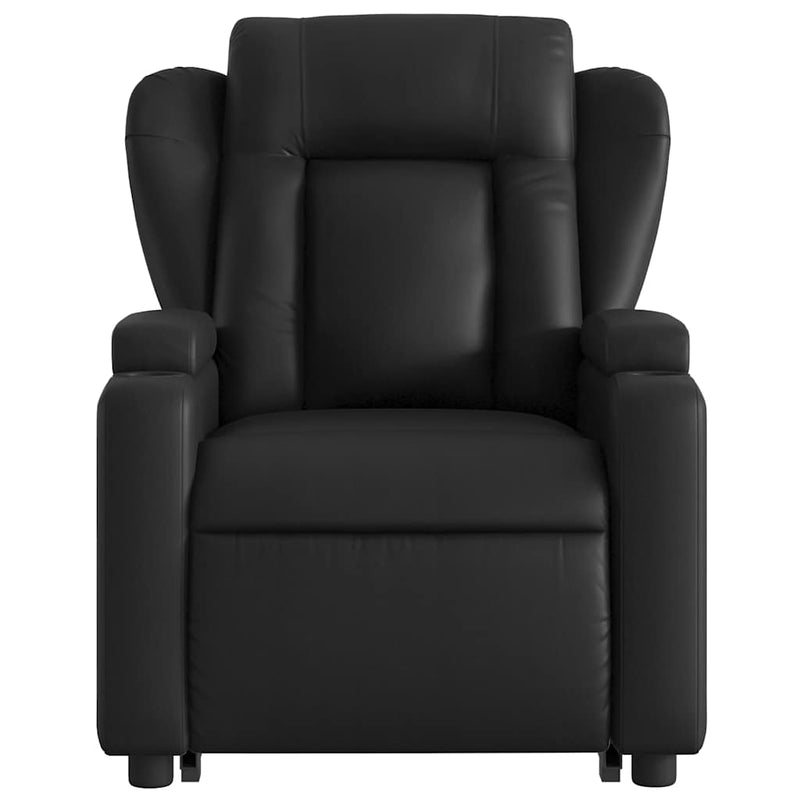 vidaXL Stand up Massage Recliner Chair Black Faux Leather