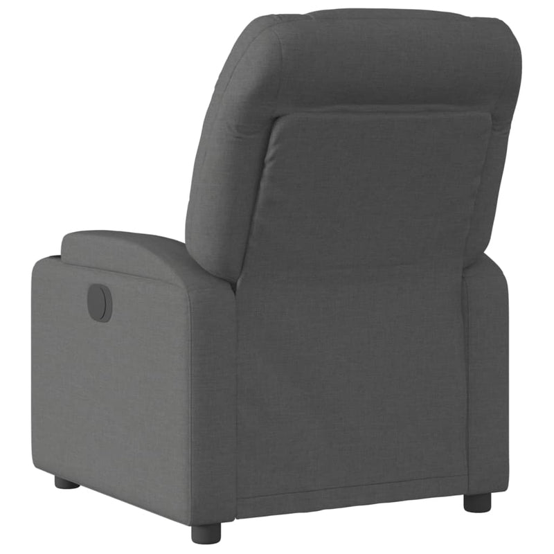 vidaXL Electric Recliner Chair Dark Grey Fabric