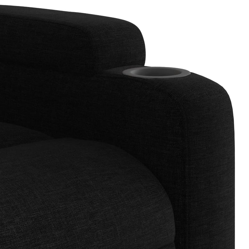 vidaXL Electric Massage Recliner Chair Black Fabric