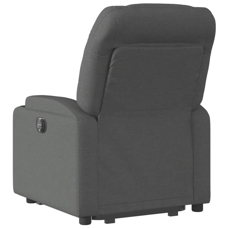 vidaXL Stand up Recliner Chair Dark Grey Fabric