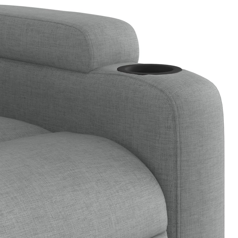 vidaXL Stand up Massage Recliner Chair Light Grey Fabric