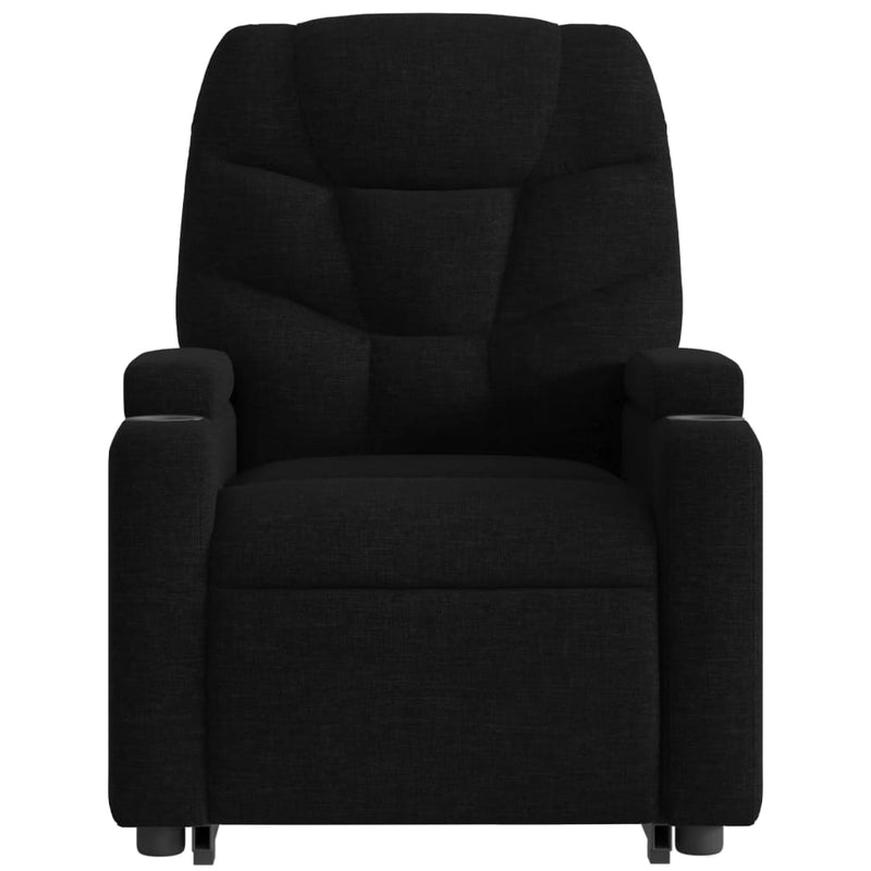 vidaXL Stand up Massage Recliner Chair Black Fabric