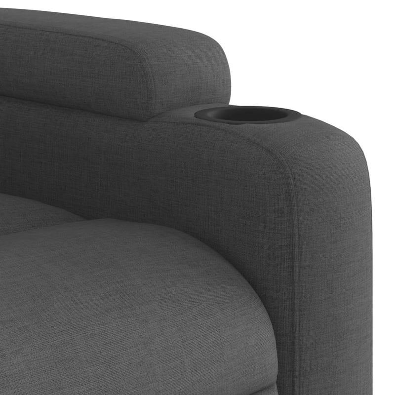 vidaXL Electric Stand up Recliner Chair Dark Grey Fabric