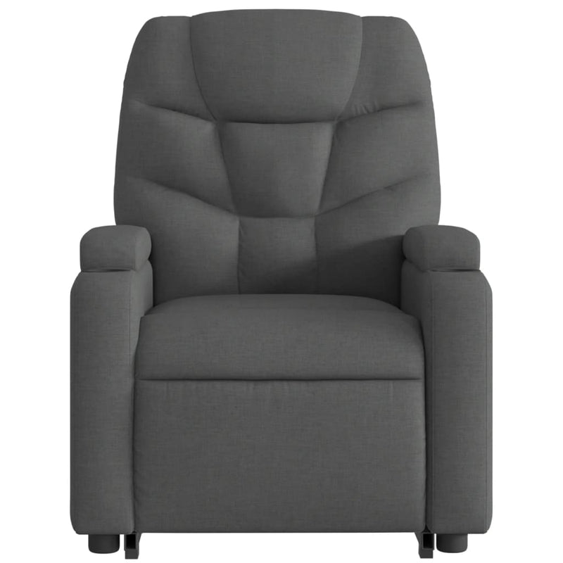 vidaXL Electric Stand up Recliner Chair Dark Grey Fabric