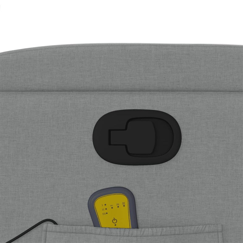 Stand up Massage Recliner Chair Light Grey Fabric
