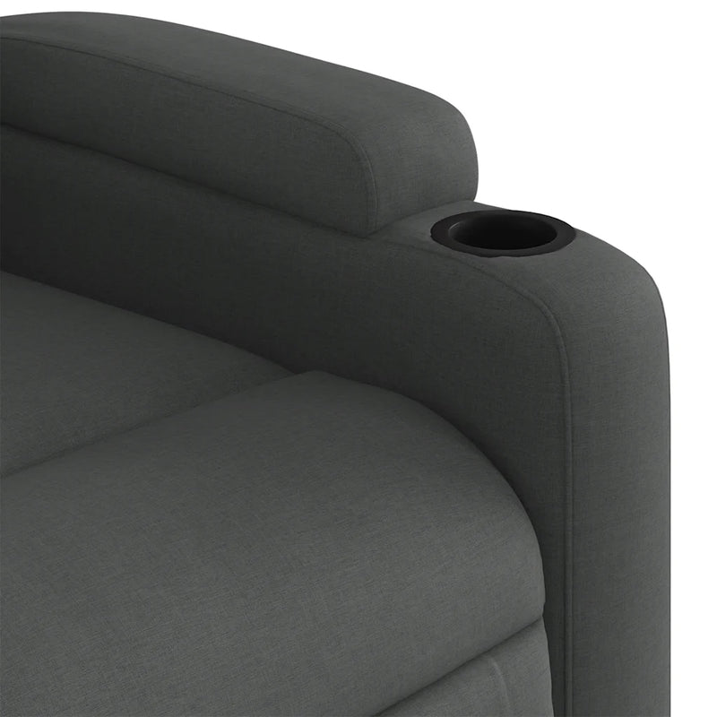Stand up Massage Recliner Chair Dark Grey Fabric