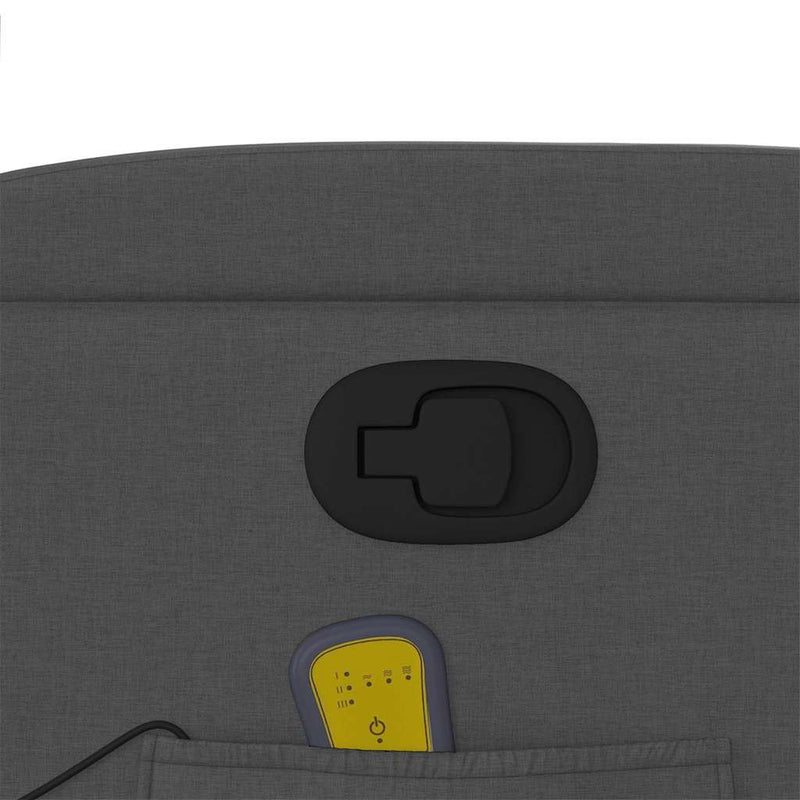 Stand up Massage Recliner Chair Dark Grey Fabric