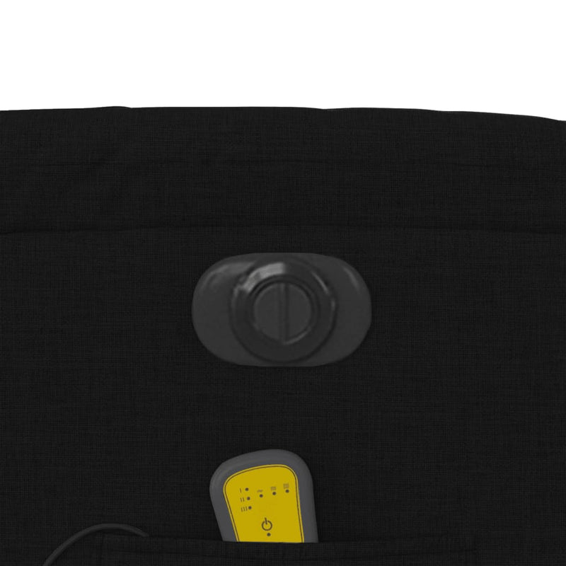 vidaXL Electric Massage Recliner Chair Black Fabric