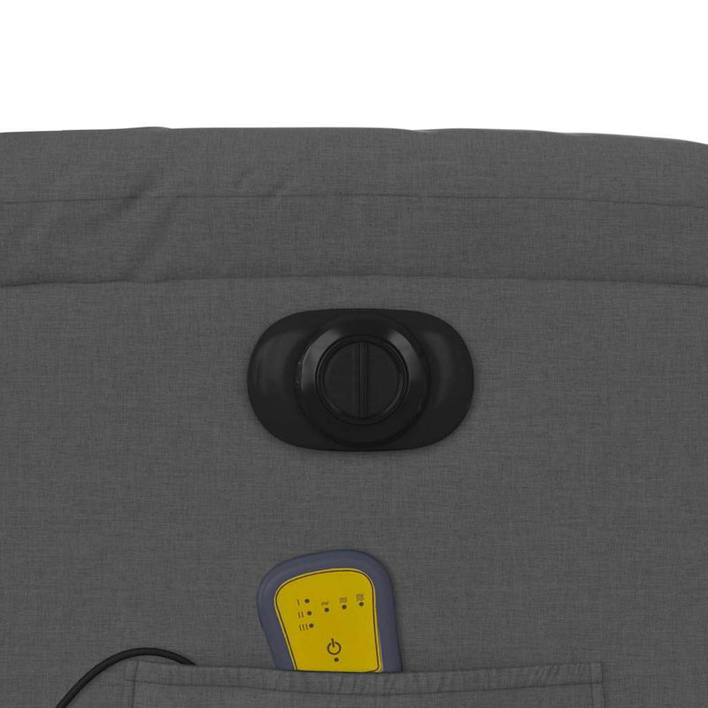 vidaXL Electric Massage Recliner Chair Dark Grey Fabric