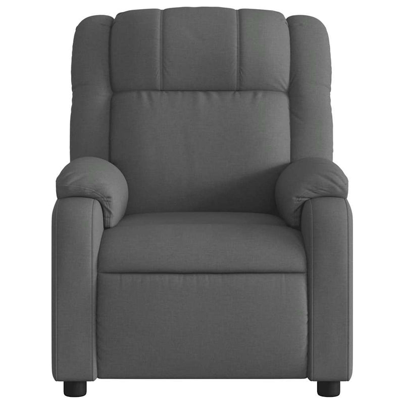 vidaXL Electric Massage Recliner Chair Dark Grey Fabric
