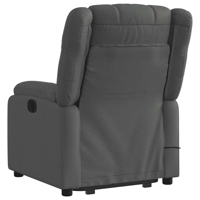 vidaXL Electric Stand up Massage Recliner Chair Dark Grey Fabric