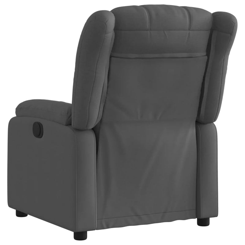 Recliner Chair Dark Grey Fabric