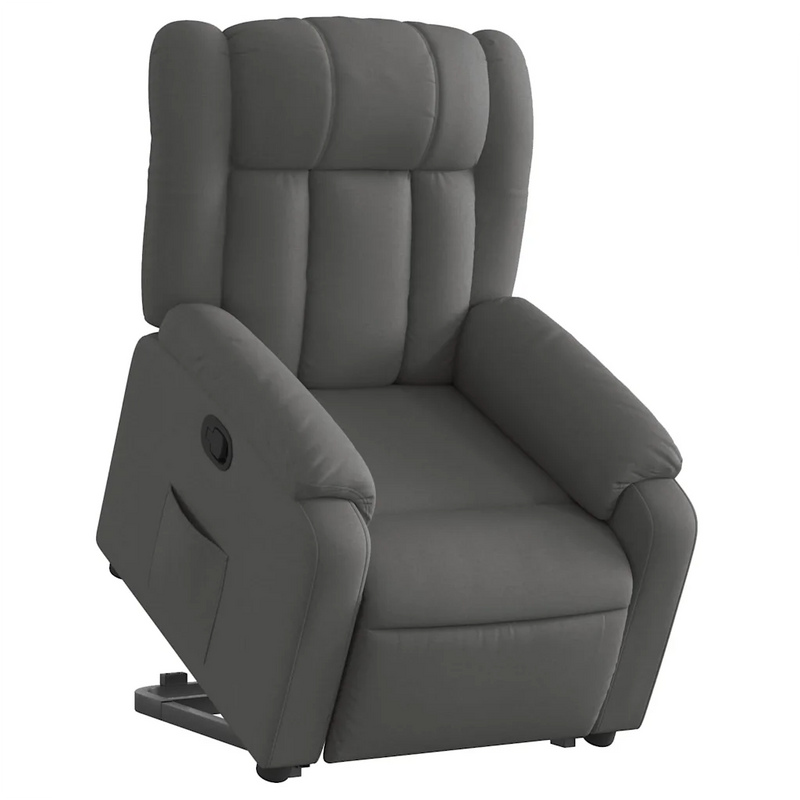 Stand up Recliner Chair Dark Grey Fabric