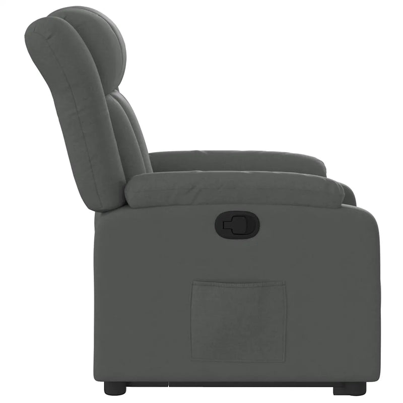 Stand up Recliner Chair Dark Grey Fabric