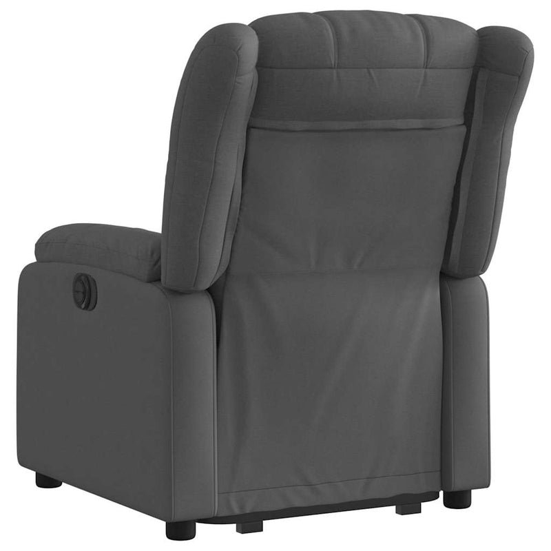 vidaXL Stand up Massage Recliner Chair Dark Grey Fabric