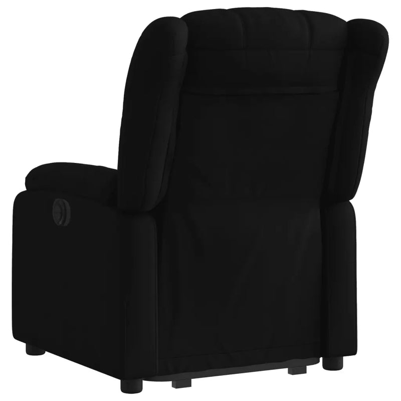 Stand up Massage Recliner Chair Black Fabric