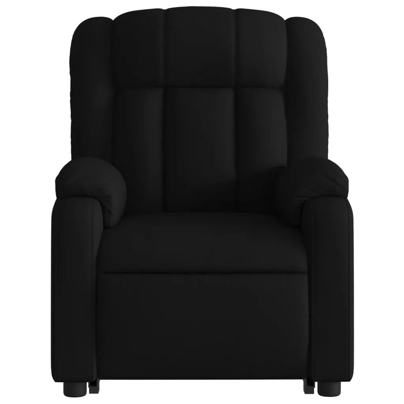 Stand up Massage Recliner Chair Black Fabric