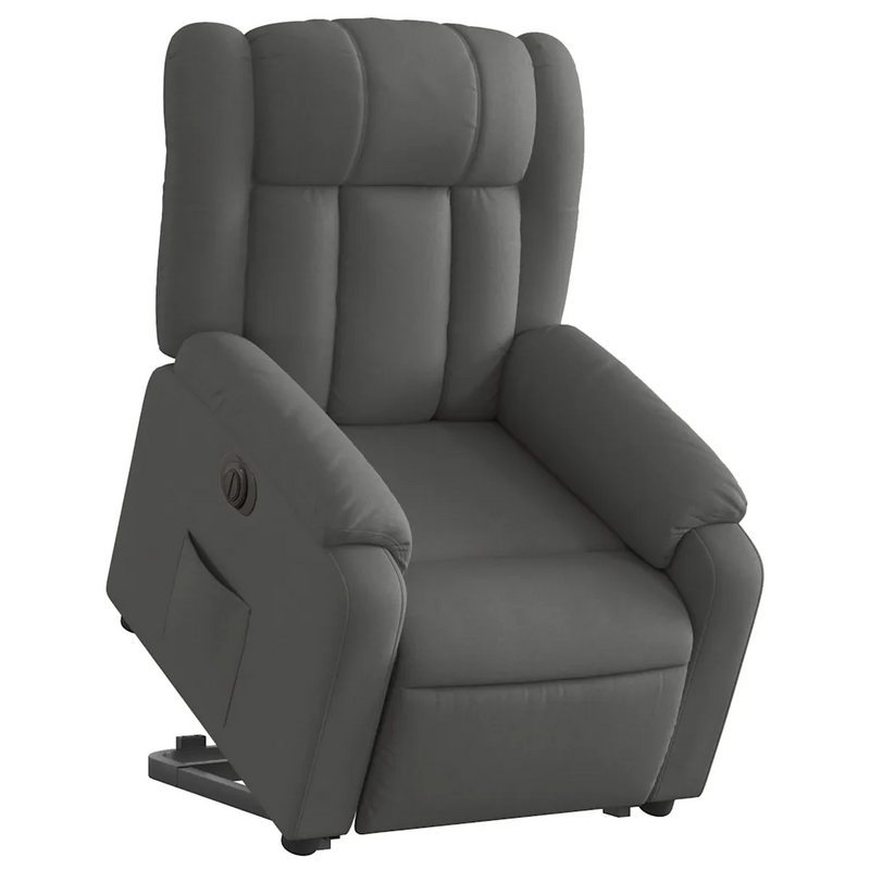 Electric Stand up Recliner Chair Dark Grey Fabric
