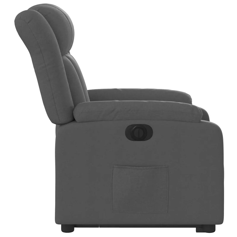 Electric Stand up Recliner Chair Dark Grey Fabric